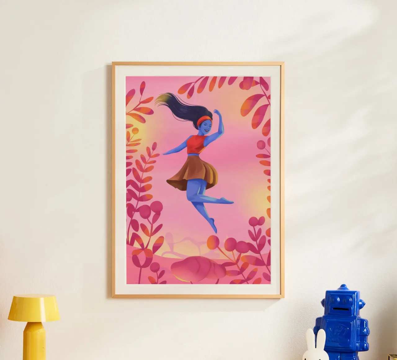 Fantasia di danza dinamica poster con telaio in plastica da Nebula Verse