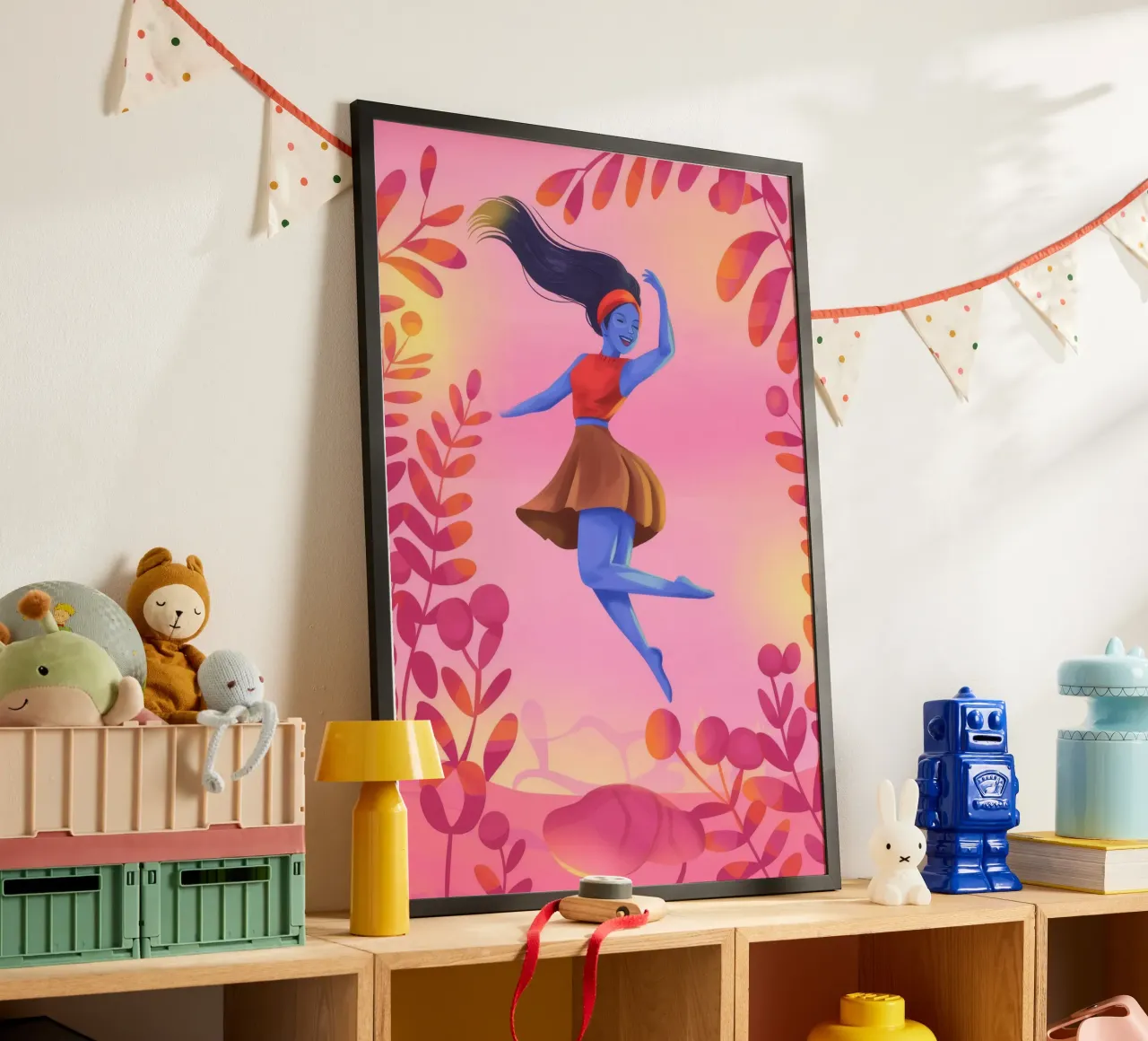 Fantasia di danza dinamica poster con telaio in plastica da Nebula Verse