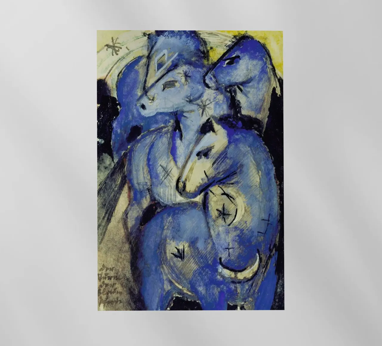 Franz Marc - Tower of Blue Horses pellicola backlit da ARTOTHEK