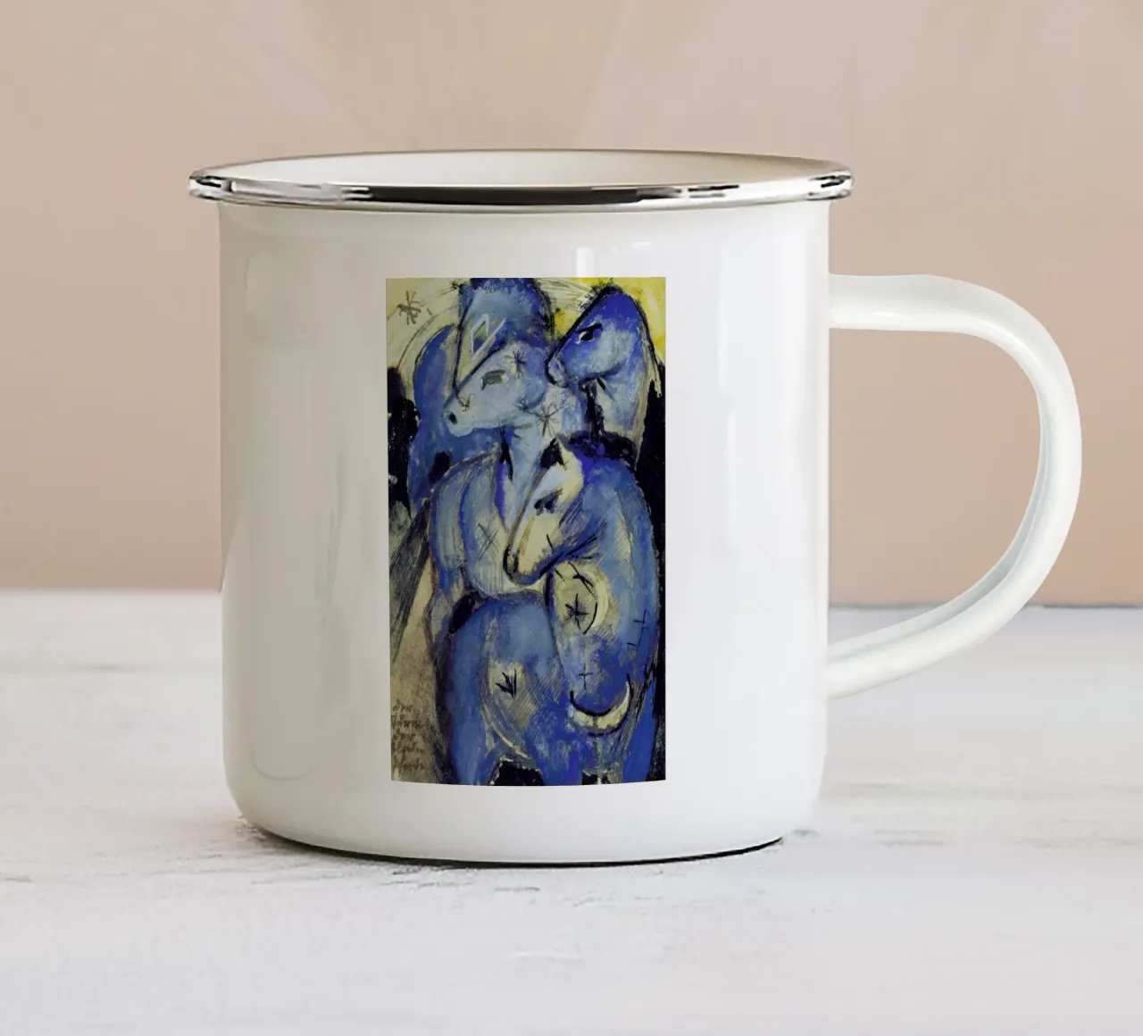Franz Marc - Tower of Blue Horses tazza in smalto da ARTOTHEK