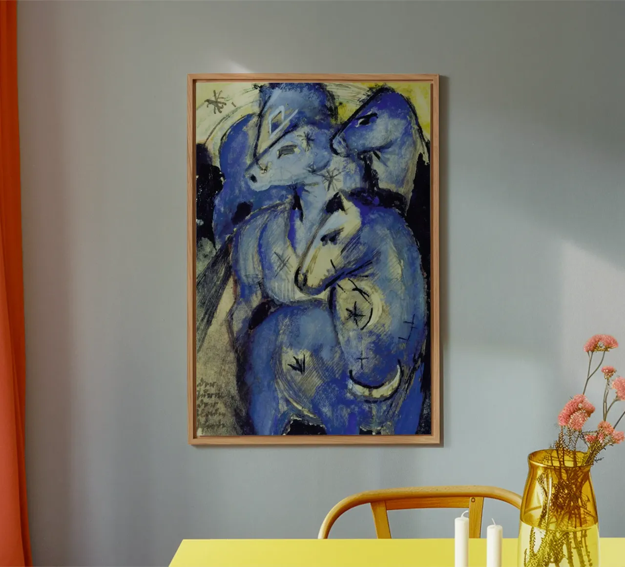 Franz Marc - Tower of Blue Horses alu-dibond by ARTOTHEK