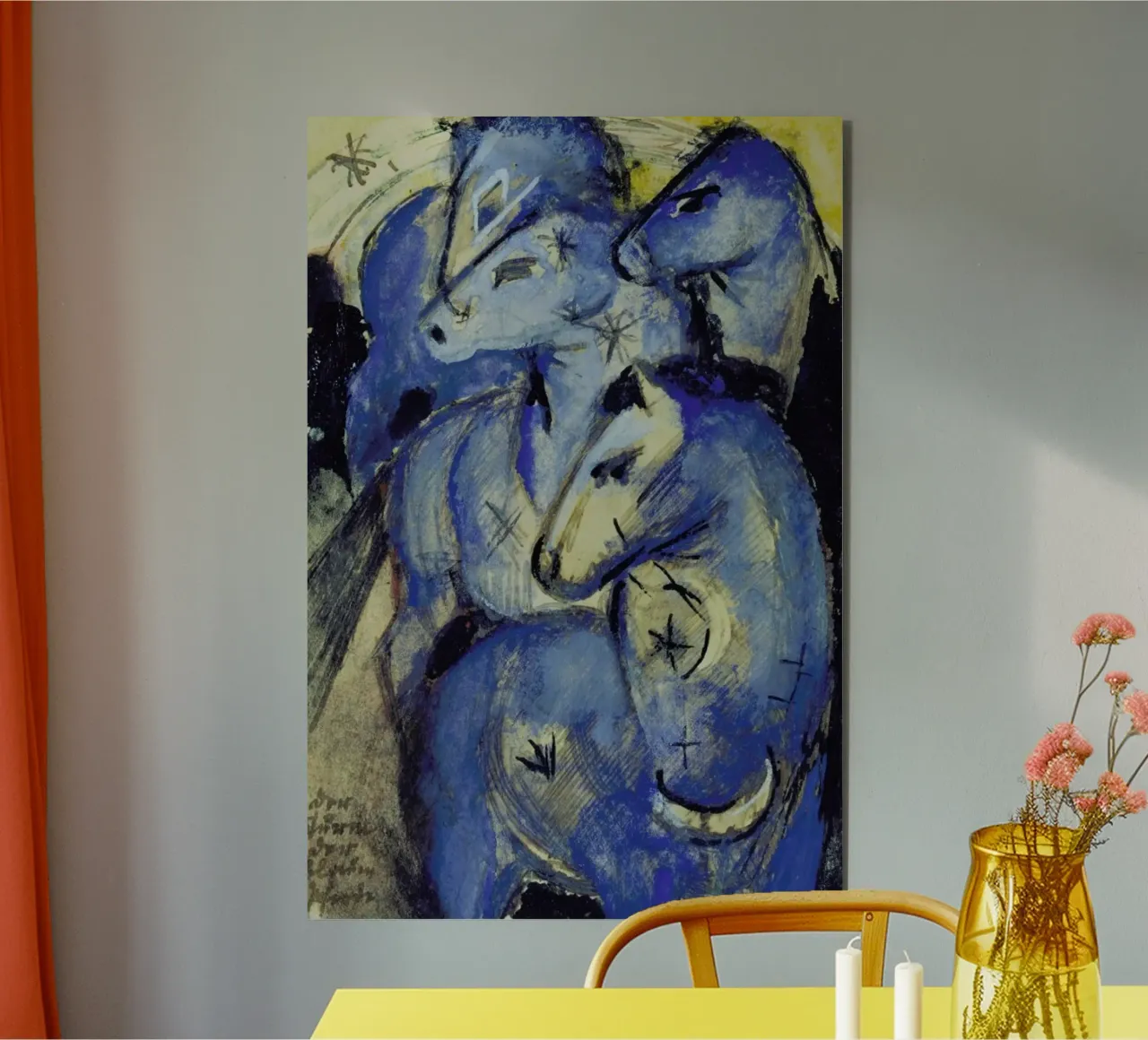 Franz Marc - Tower of Blue Horses alu-dibond by ARTOTHEK