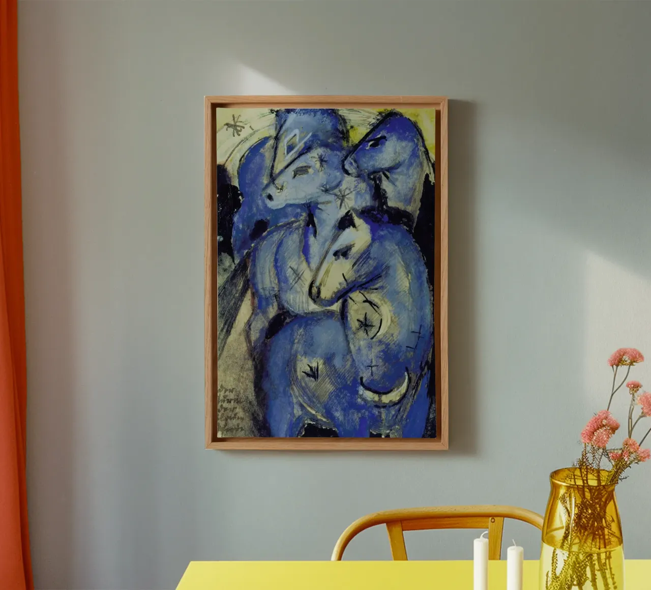 Franz Marc - Tower of Blue Horses canvas by ARTOTHEK