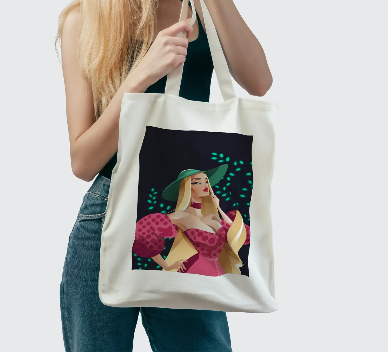 Una declaración de moda glamurosa tote bag de Nebula Verse