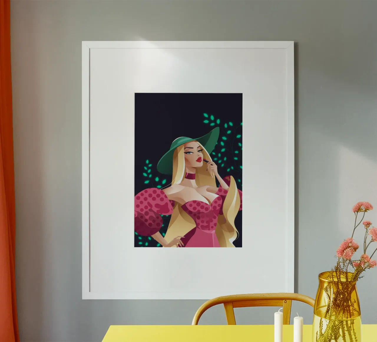 Una declaración de moda glamurosa poster con marco de aluminio de Nebula Verse