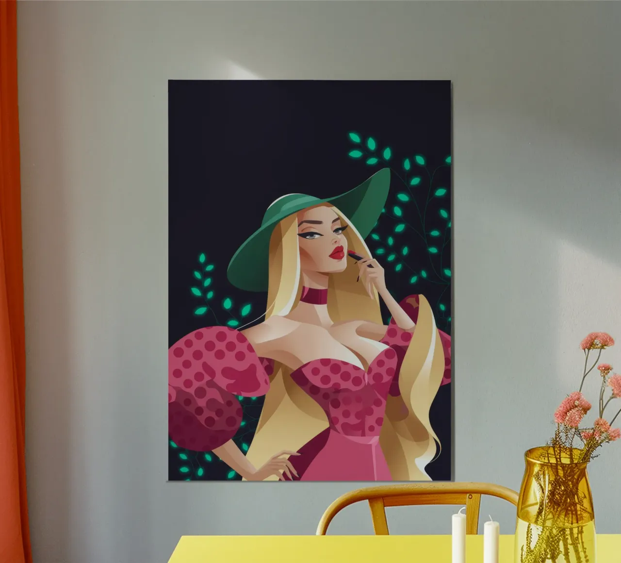 Una declaración de moda glamurosa poster con marco de aluminio de Nebula Verse