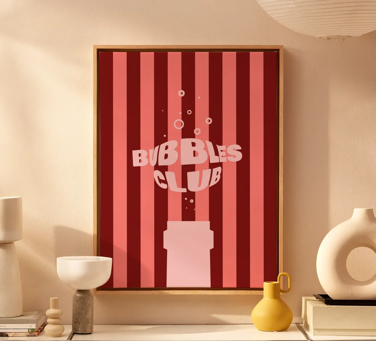 Bubbles Club II tela con Cornice a cassetta da Bureau Purpur