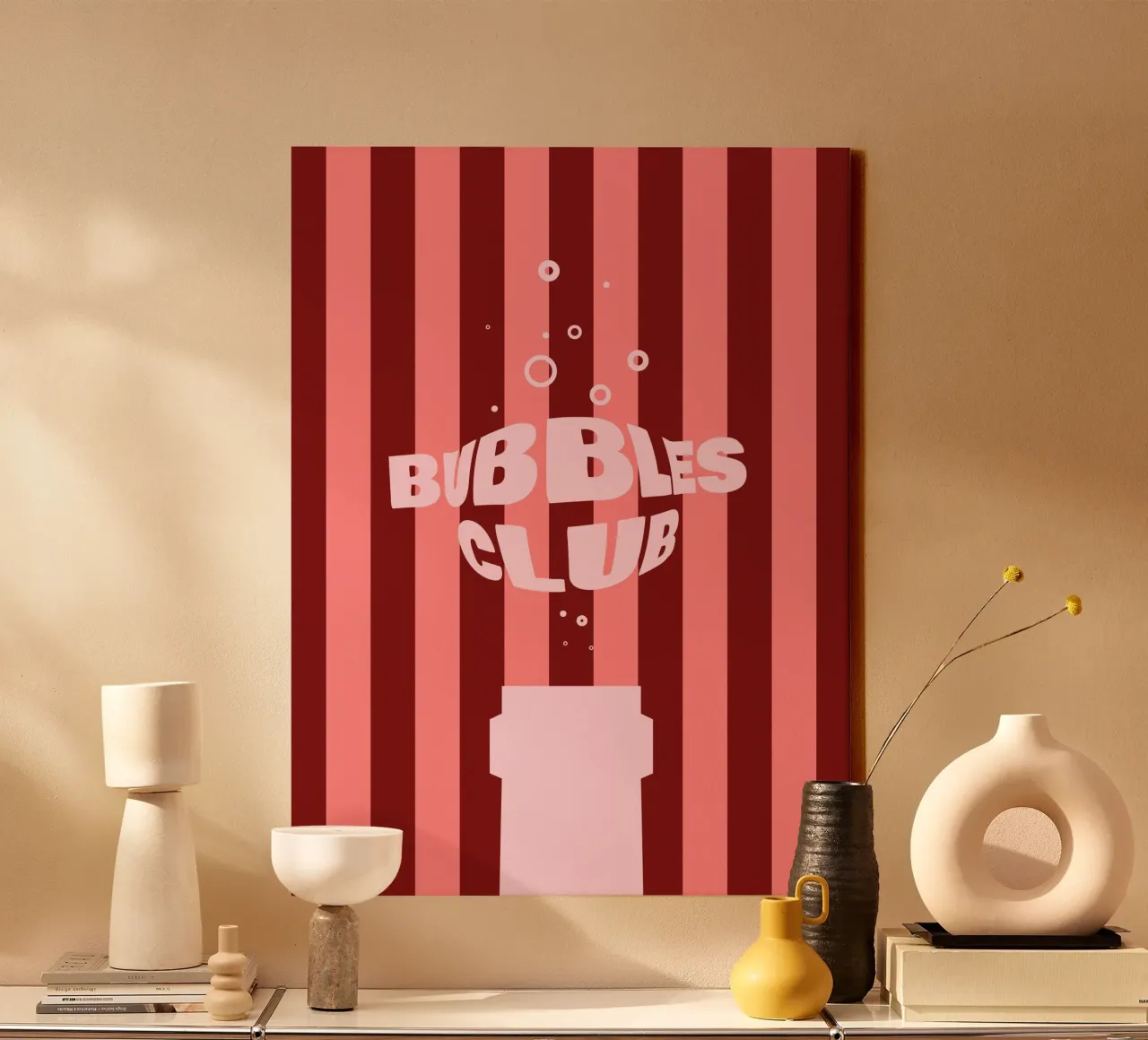 Bubbles Club II tela con Cornice a cassetta da Bureau Purpur