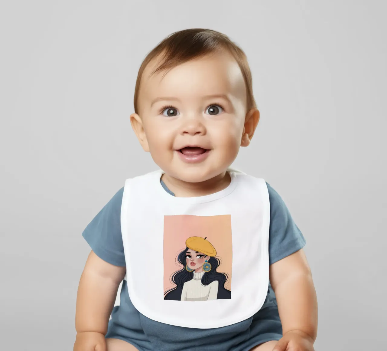Chic Autumn Vibes baby bib by Nebula Verse