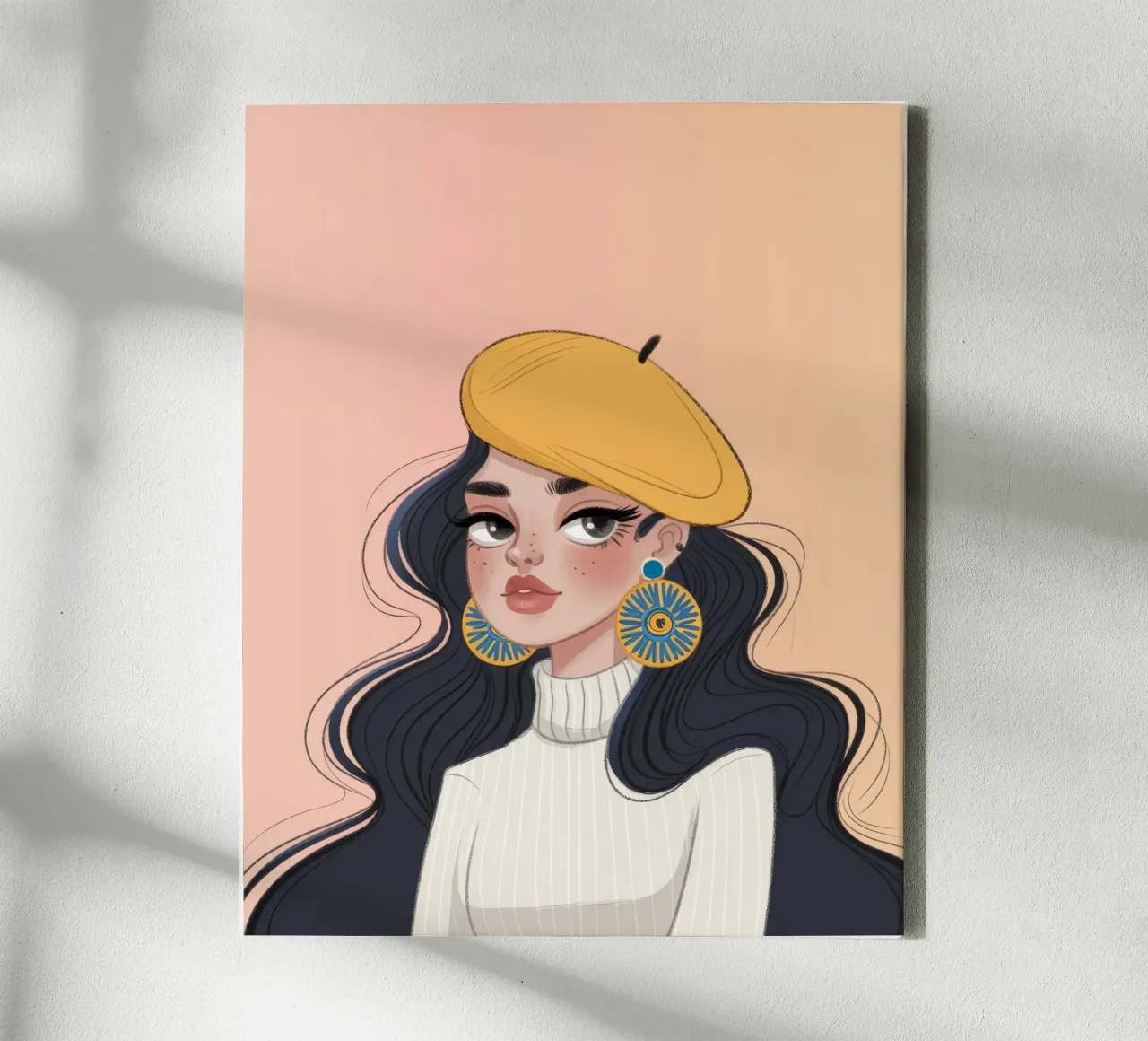 Chic Autumn Vibes canvas with Floater frame by Nebula Verse