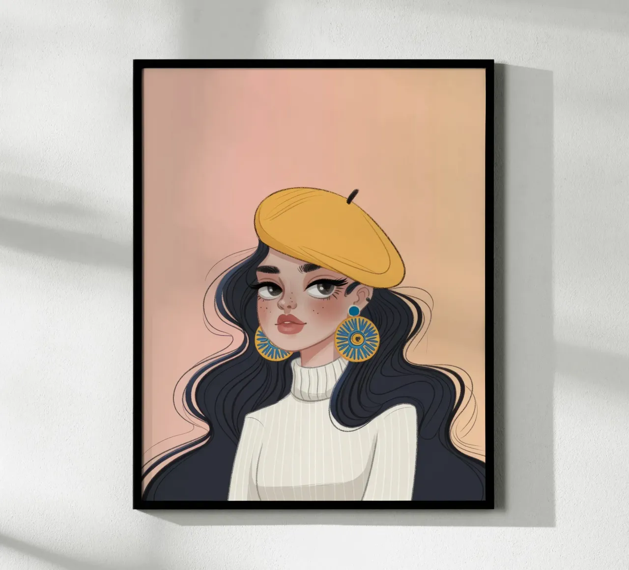 Vibrazioni autunnali chic poster con telaio in alluminio da Nebula Verse