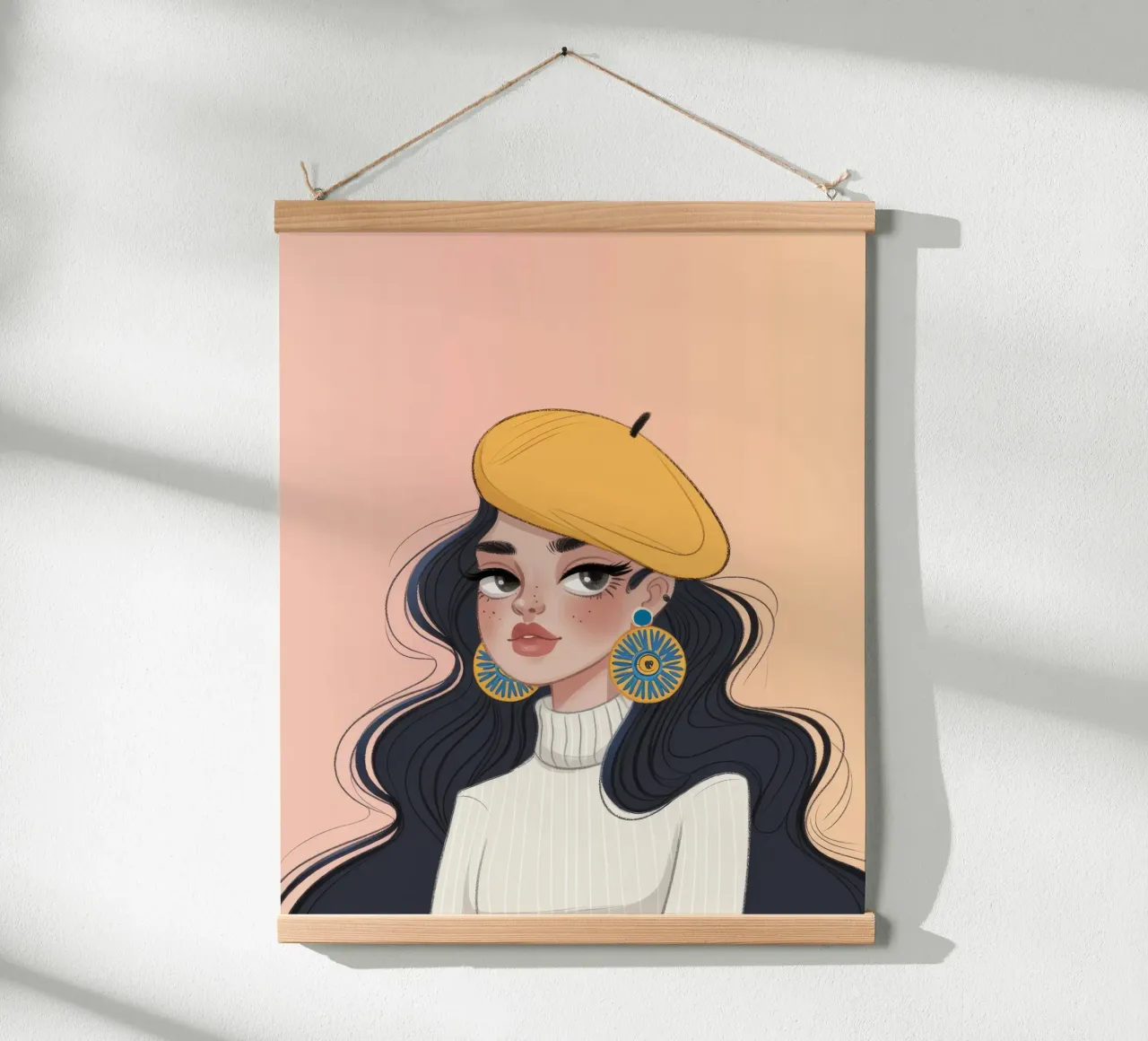 Vibrazioni autunnali chic poster con telaio in alluminio da Nebula Verse