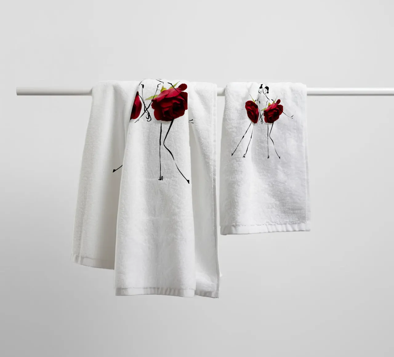 La Vie En Rose towel by Gretchen Roehrs