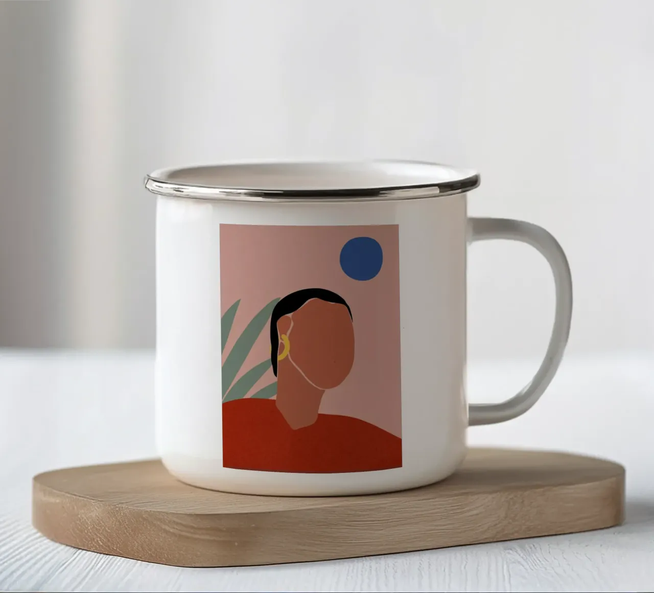 Portrait tazza in smalto da Pure