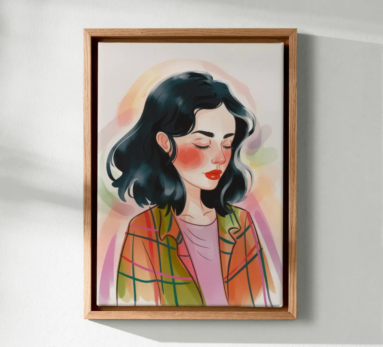 Gelegenheits-Tagträumer Leinwand mit Schattenfugenrahmen von Nebula Verse