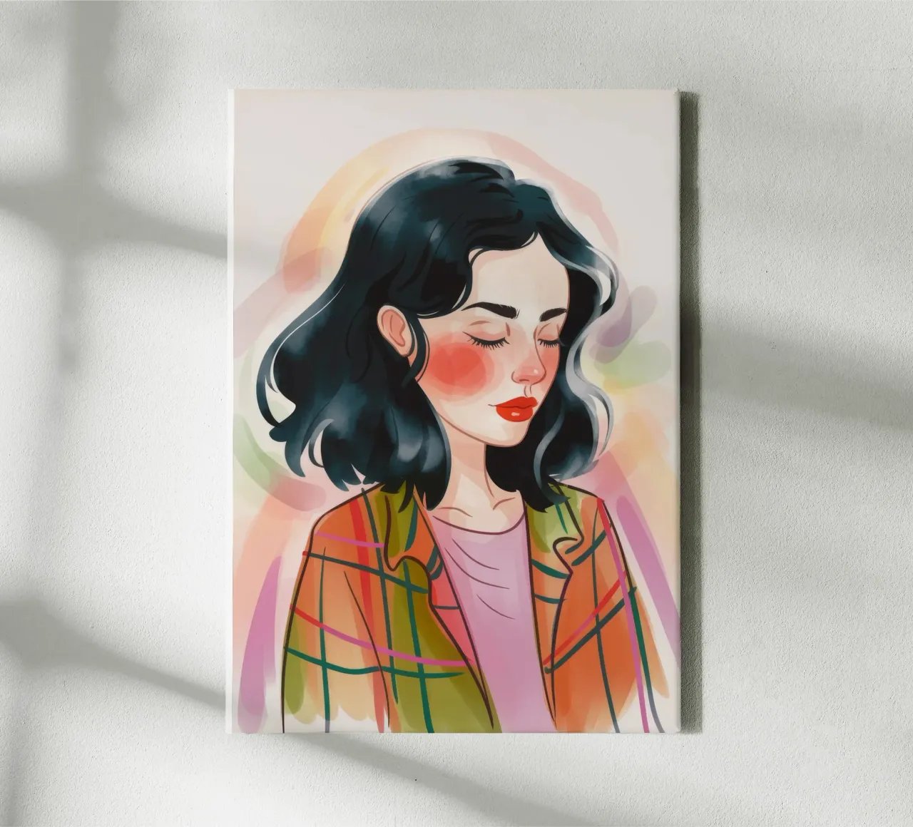 Gelegenheits-Tagträumer Leinwand mit Schattenfugenrahmen von Nebula Verse