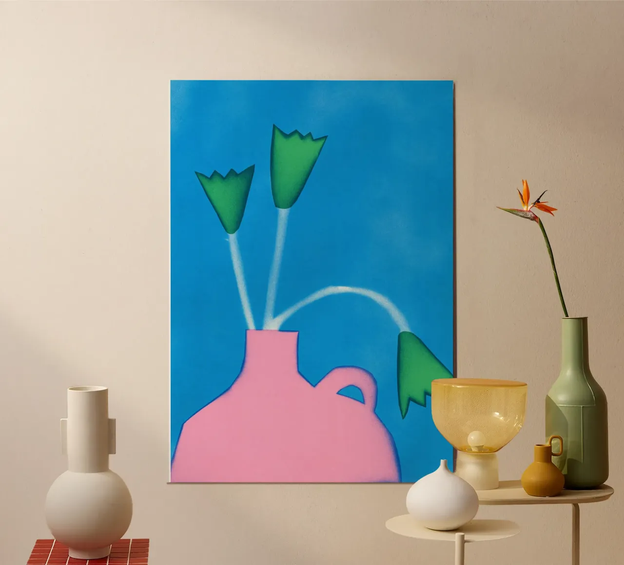 Fioritura vivace poster con telaio in legno da Alisa Galitsyna