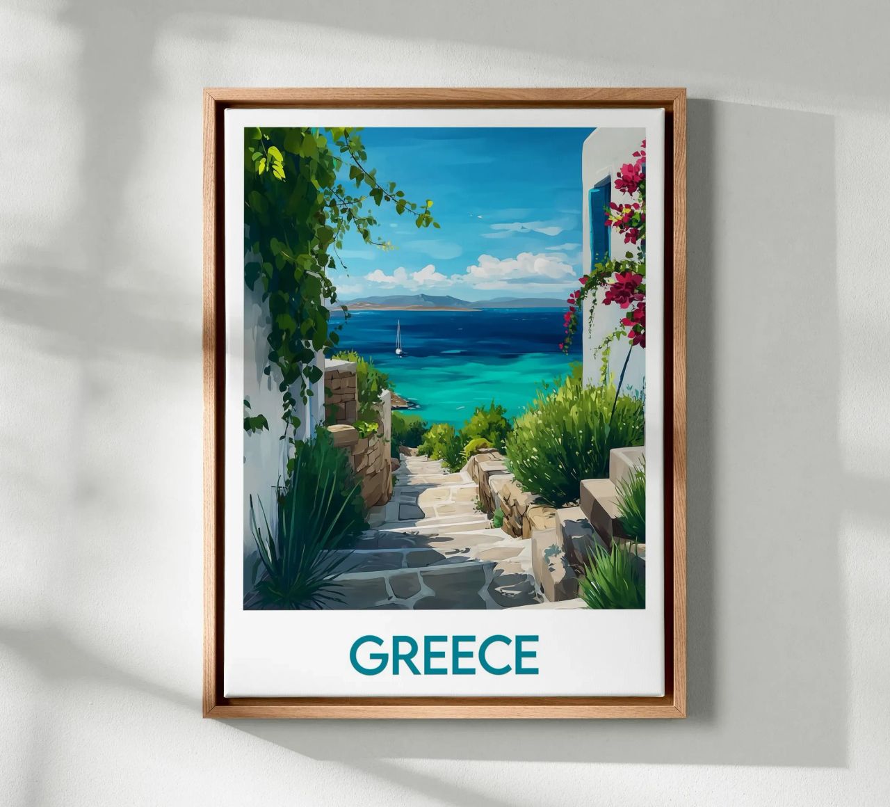 Poster Griechenland Leinwand von Frame the World