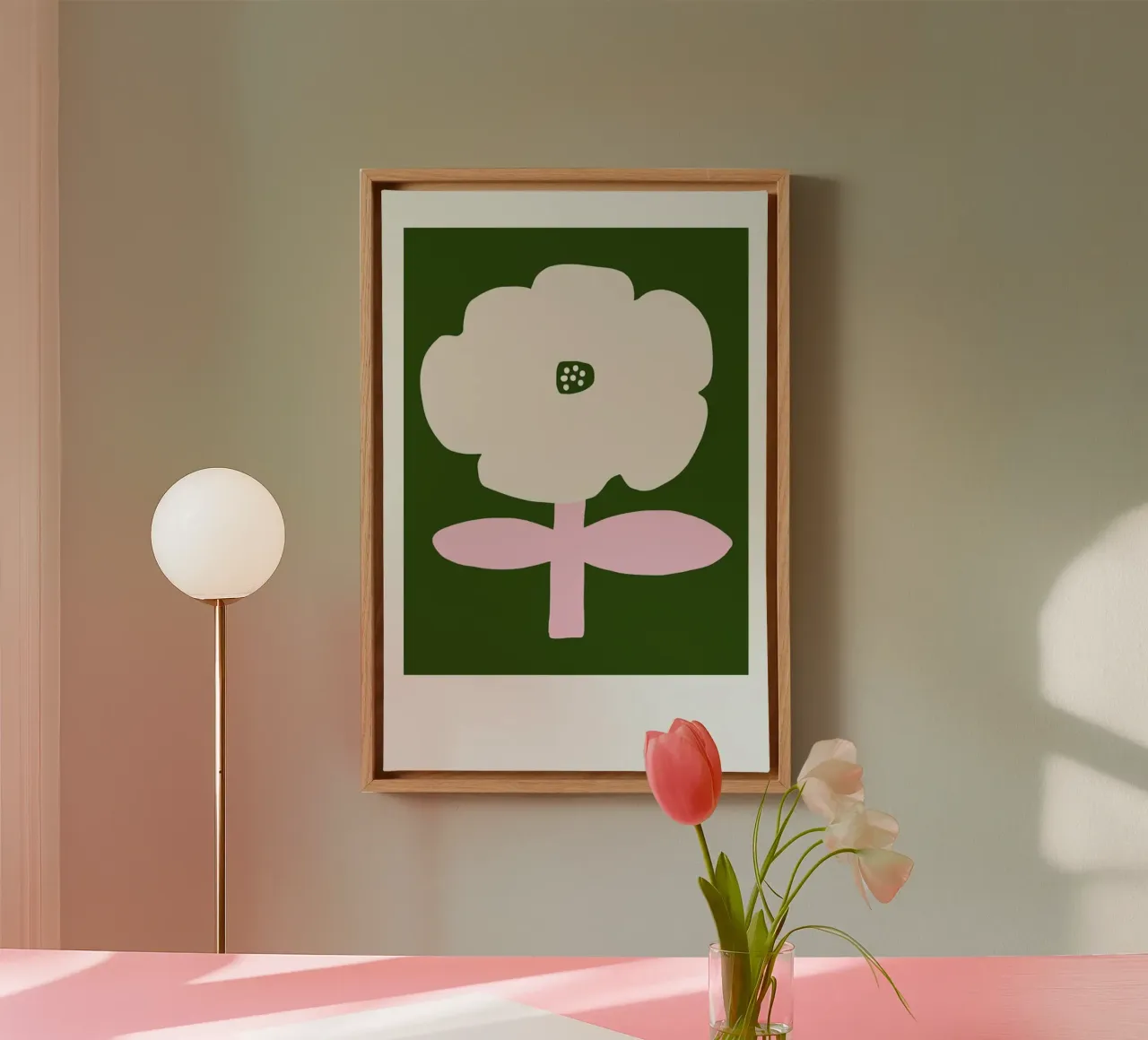 Flowery No. 4 tela con Cornice a cassetta da typealive