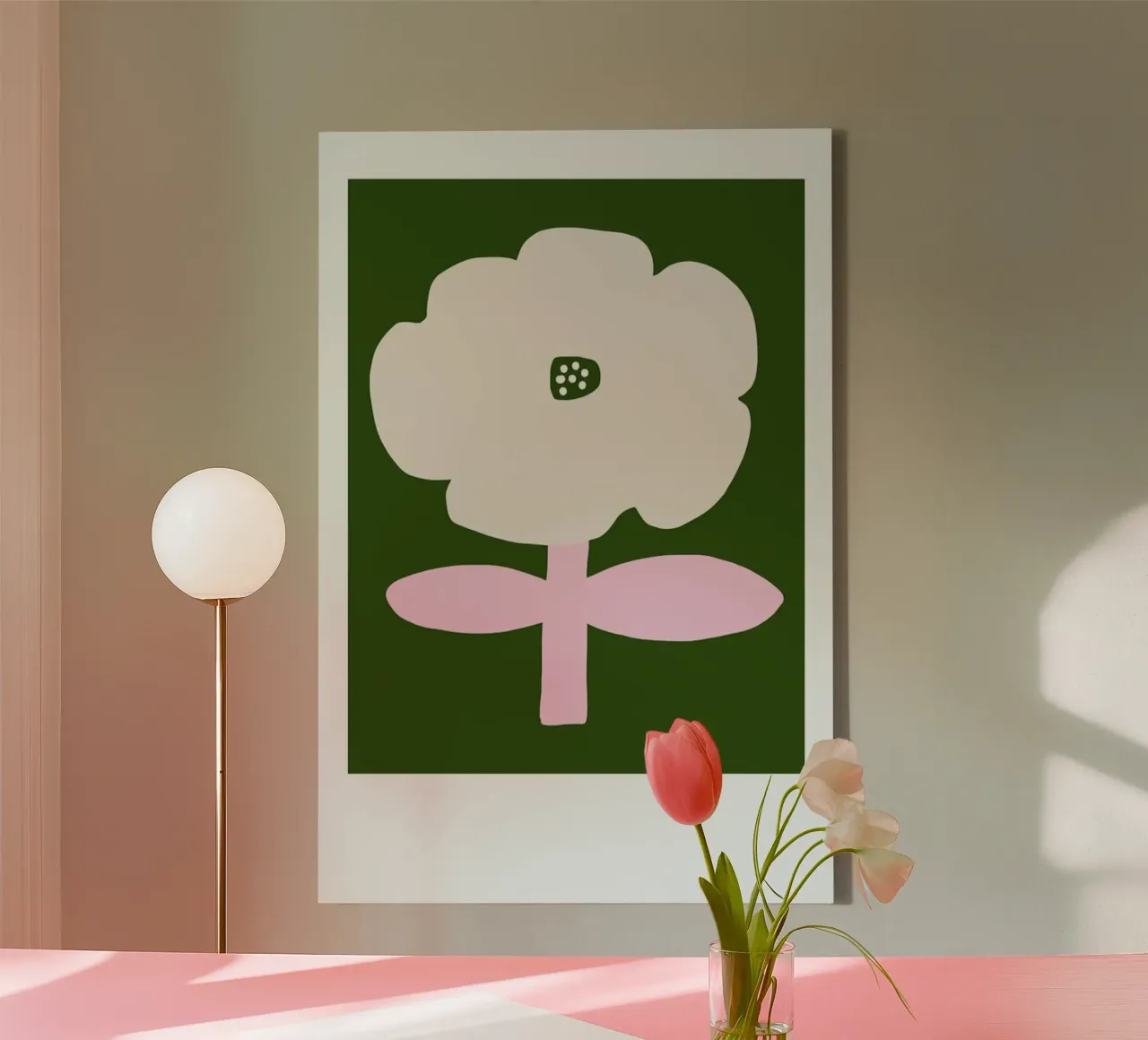 Flowery No. 4 tela con Cornice a cassetta da typealive