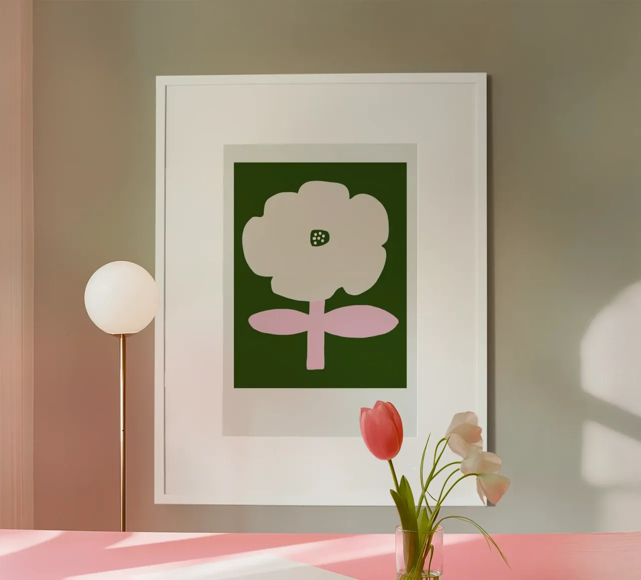 Flowery No. 4 poster con telaio in plastica da typealive