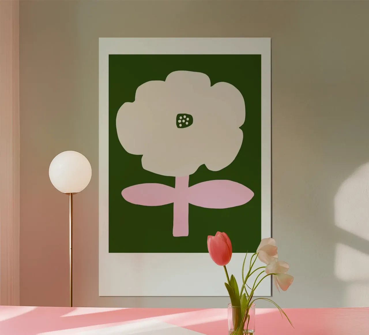 Flowery No. 4 poster con telaio in plastica da typealive
