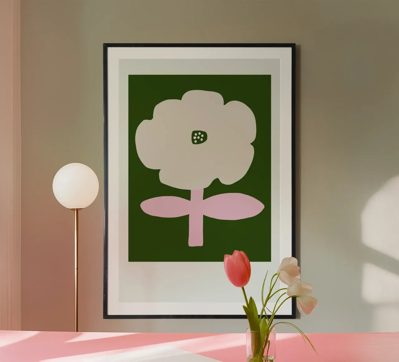 Flowery No. 4 poster con telaio in plastica da typealive