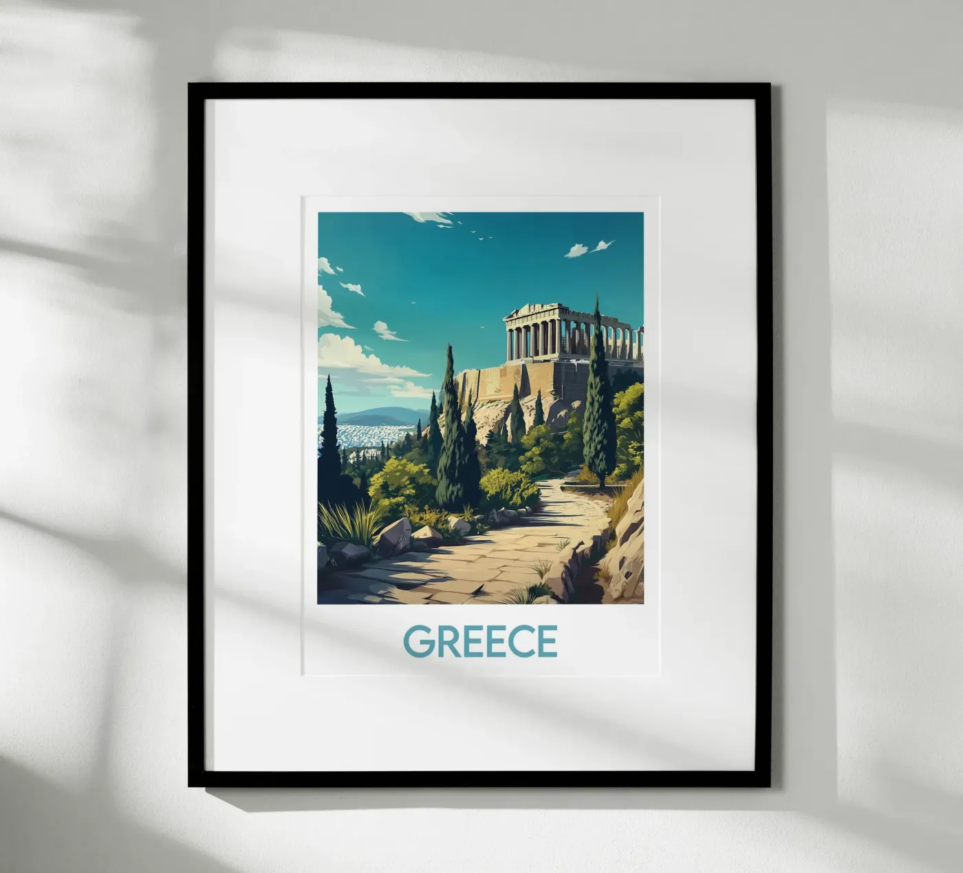 Poster Greece poster by Frame the World