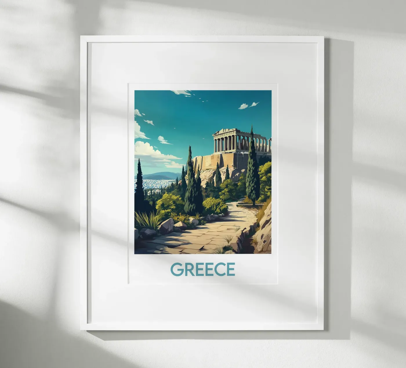 Poster Greece poster by Frame the World