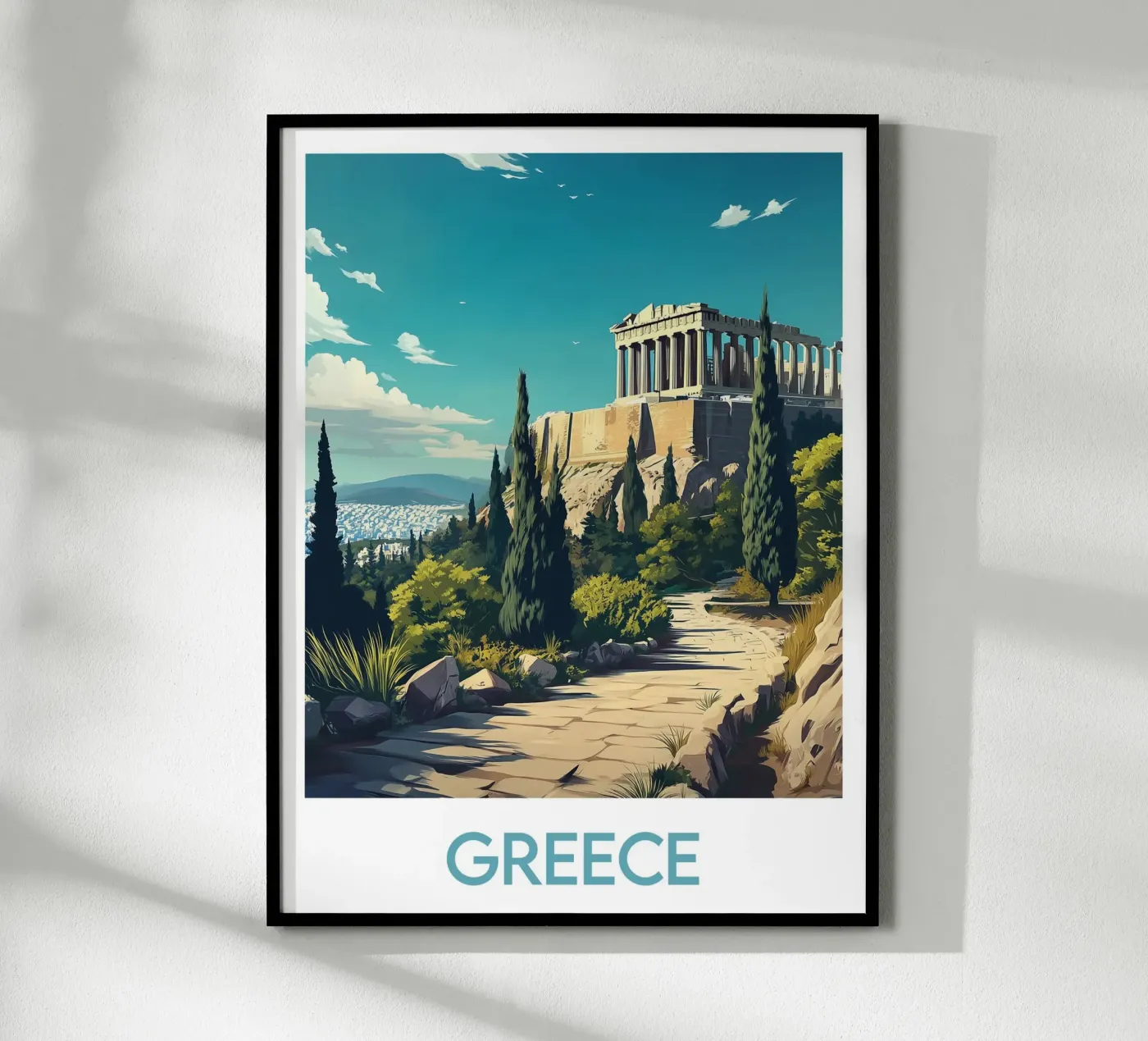 Poster Greece poster by Frame the World