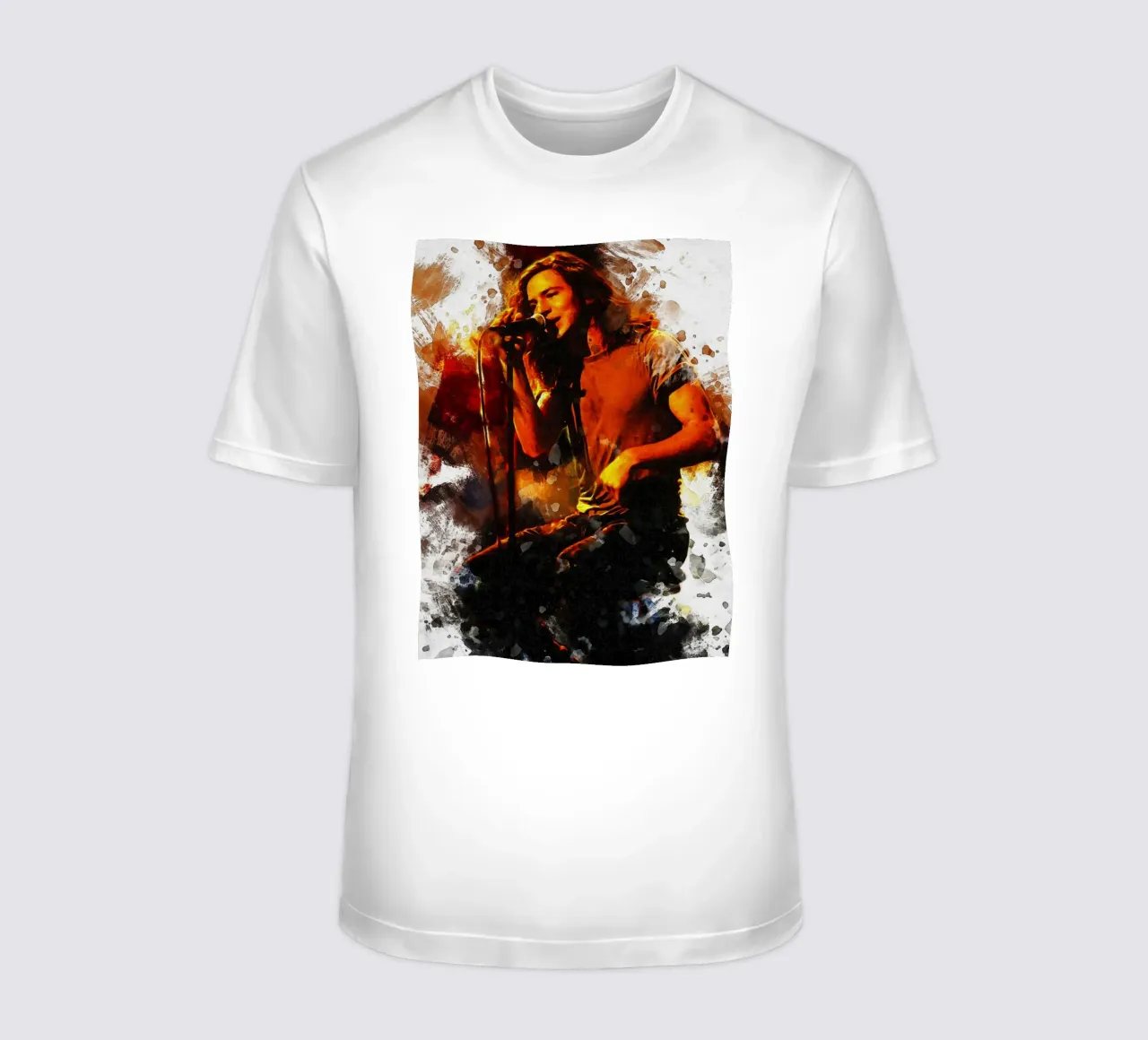 Smudge of Eddie Vedder of Pearl Jam in MTV Unplugged t-shirt by Gunawan Rb