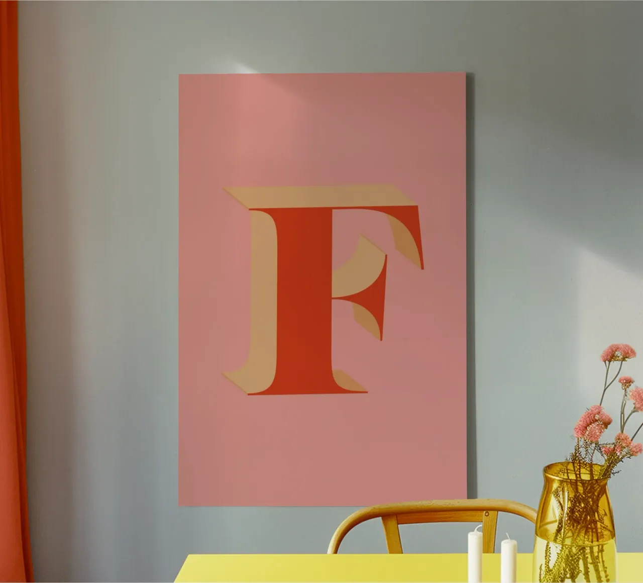 Red F tela con Cornice a cassetta da daylight design studio