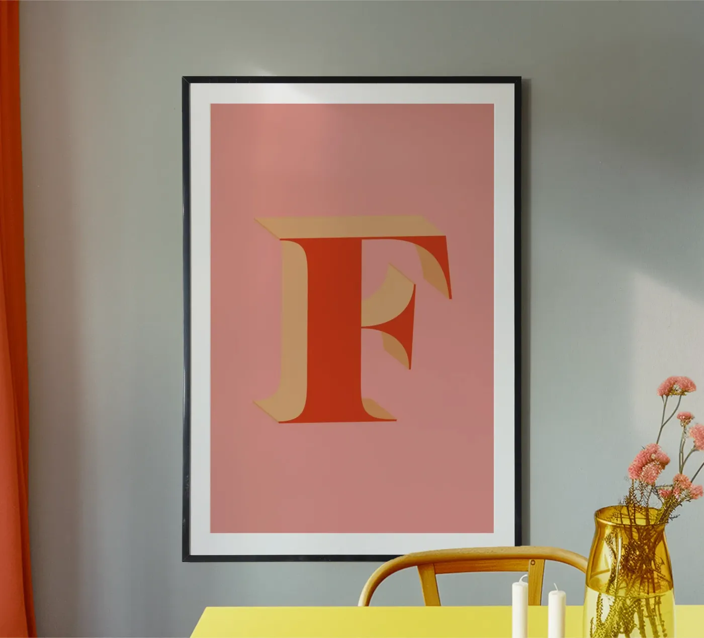 Red F poster da daylight design studio