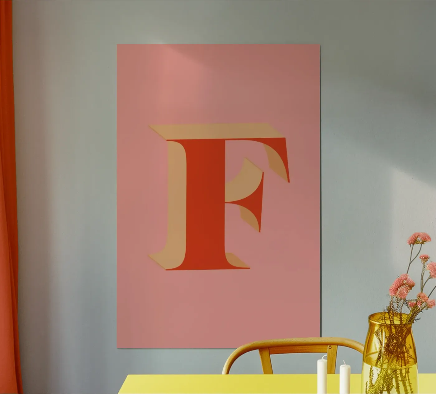 Red F poster da daylight design studio