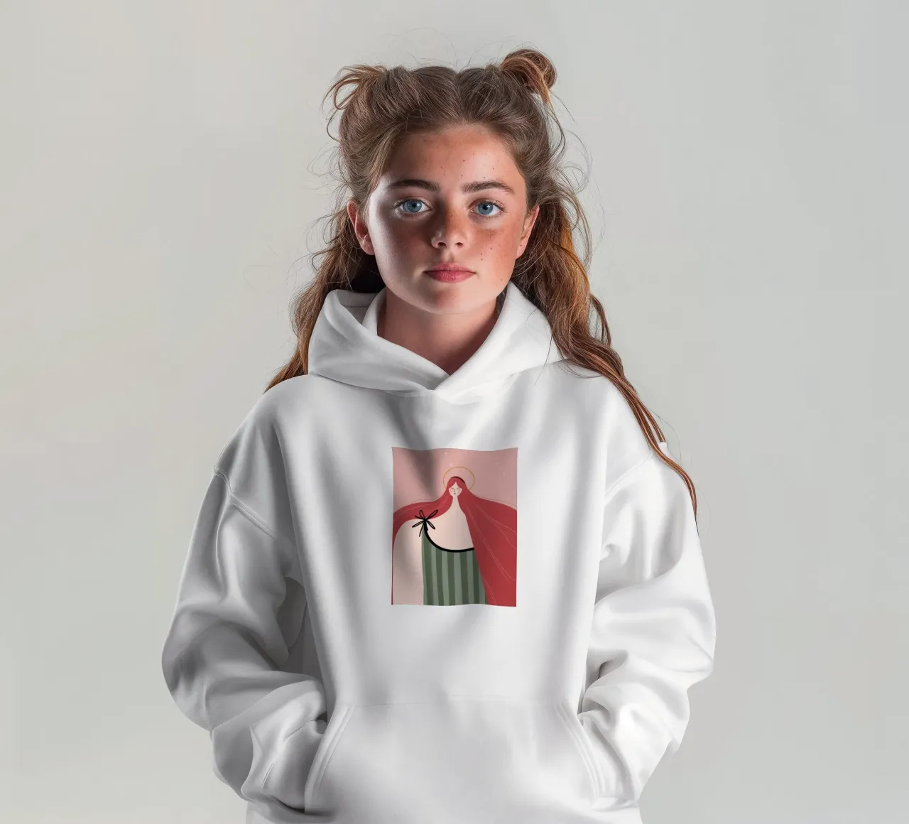 Manteau rouge gracieux sweat à capuche enfant de Nebula Verse