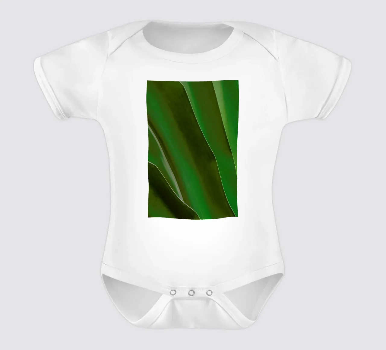 Layered Leaves 3 short-sleeve baby romper by Nur Mut