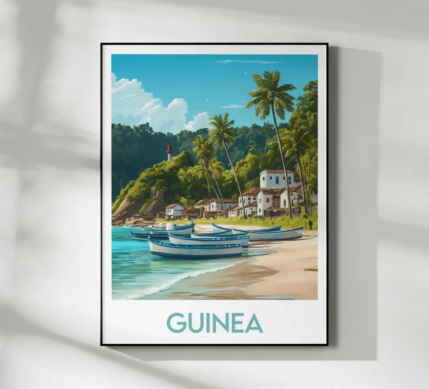 Guinea poster Acryl-Glas von Frame the World
