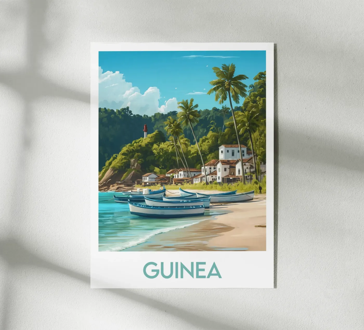 Guinea poster Acryl-Glas von Frame the World