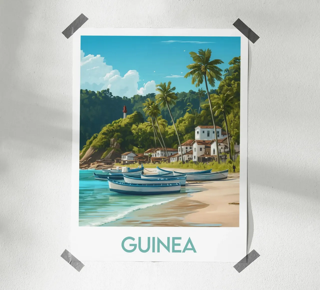 Poster della Guinea poster con telaio in plastica da Frame the World