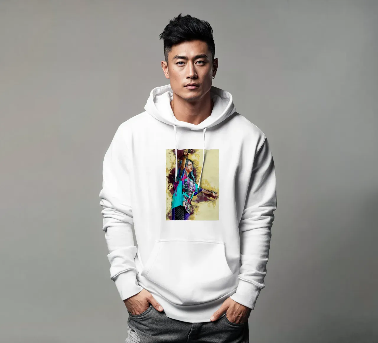 Sbaffo Billie Ellish felpa con cappuccio da Gunawan Rb