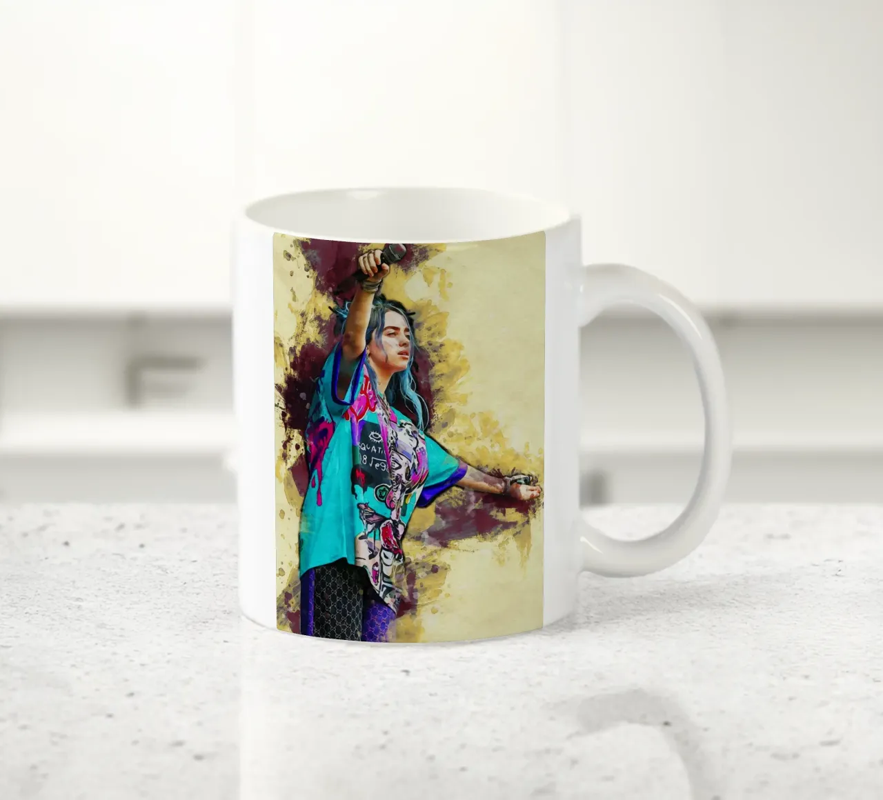 Sbaffo Billie Ellish tazza in ceramica da Gunawan Rb