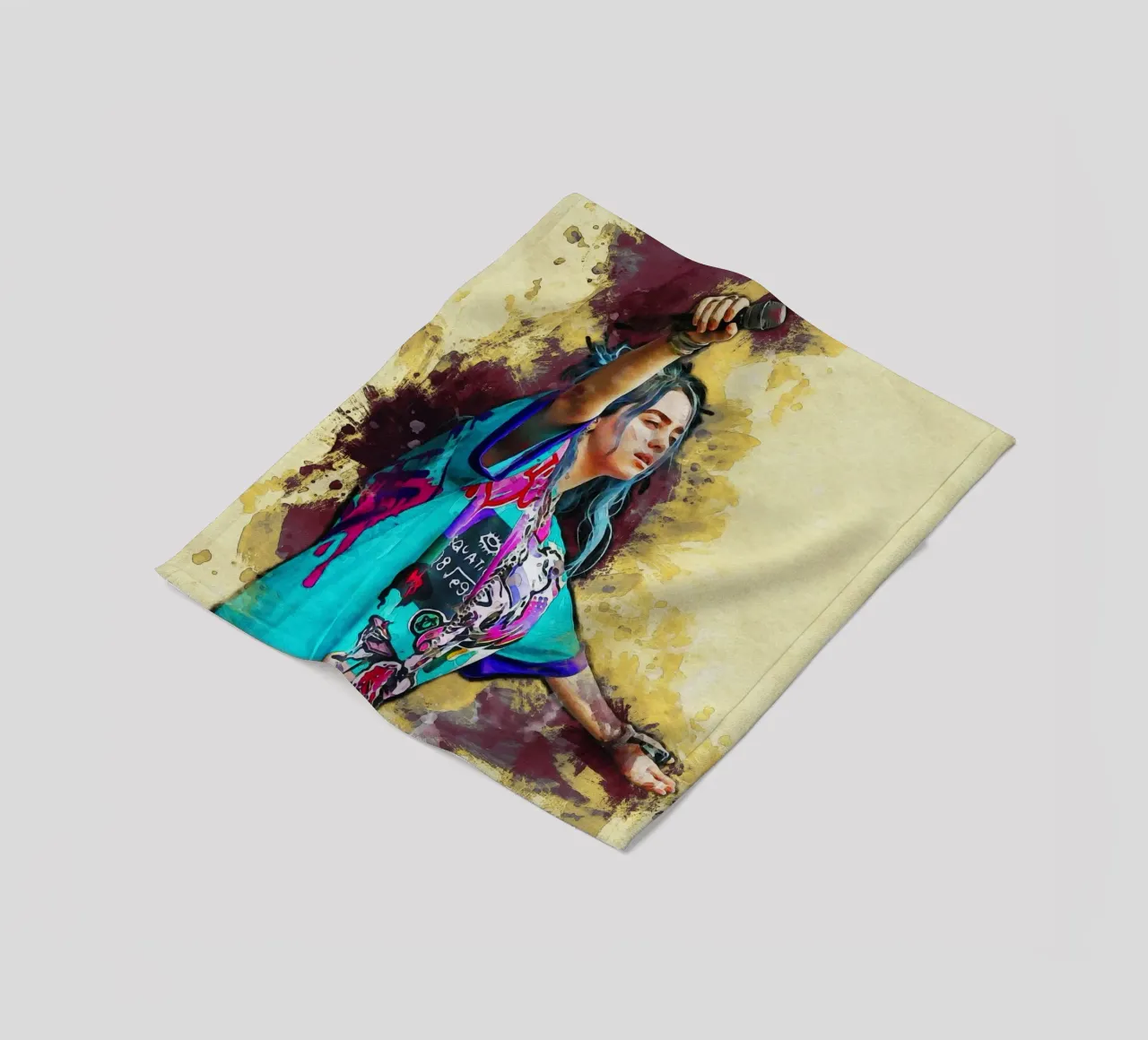 Sbaffo Billie Ellish coperta in pile da Gunawan Rb