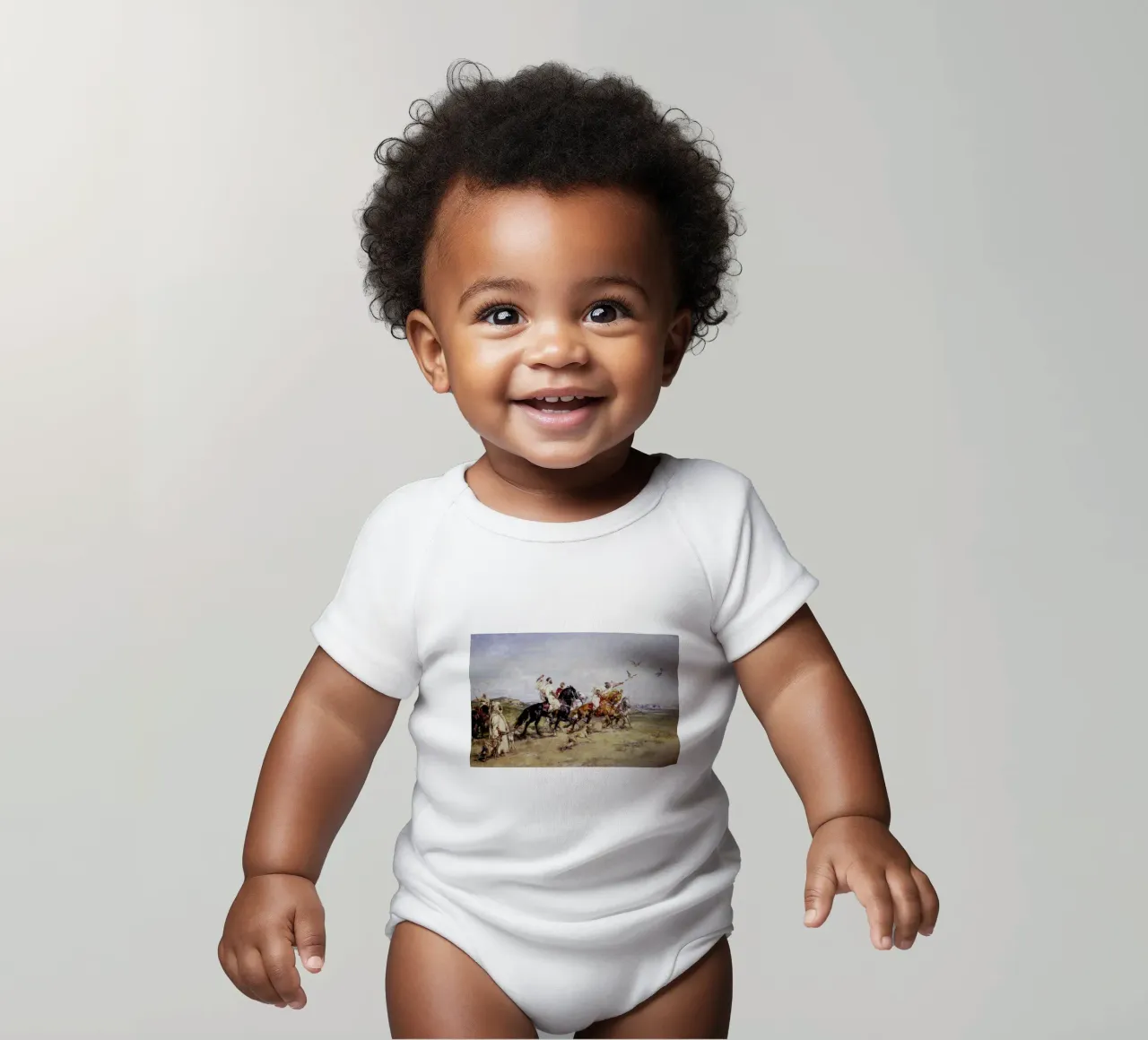 Rousseau - The Falcon Chase body neonato maniche corte da ARTOTHEK