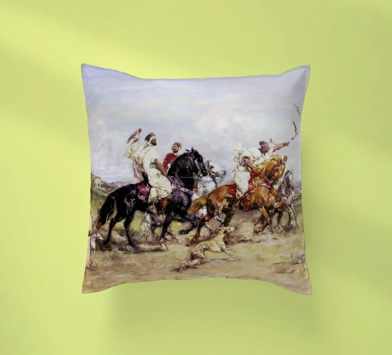 Rousseau - The Falcon Chase cuscino da ARTOTHEK