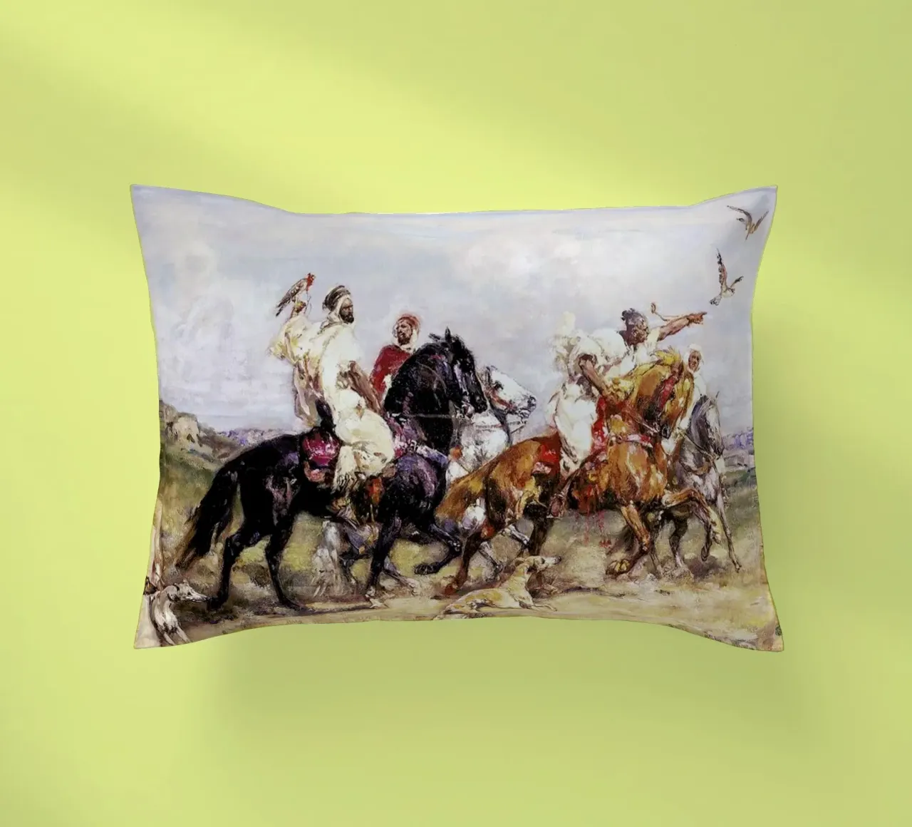 Rousseau - The Falcon Chase cuscino da ARTOTHEK