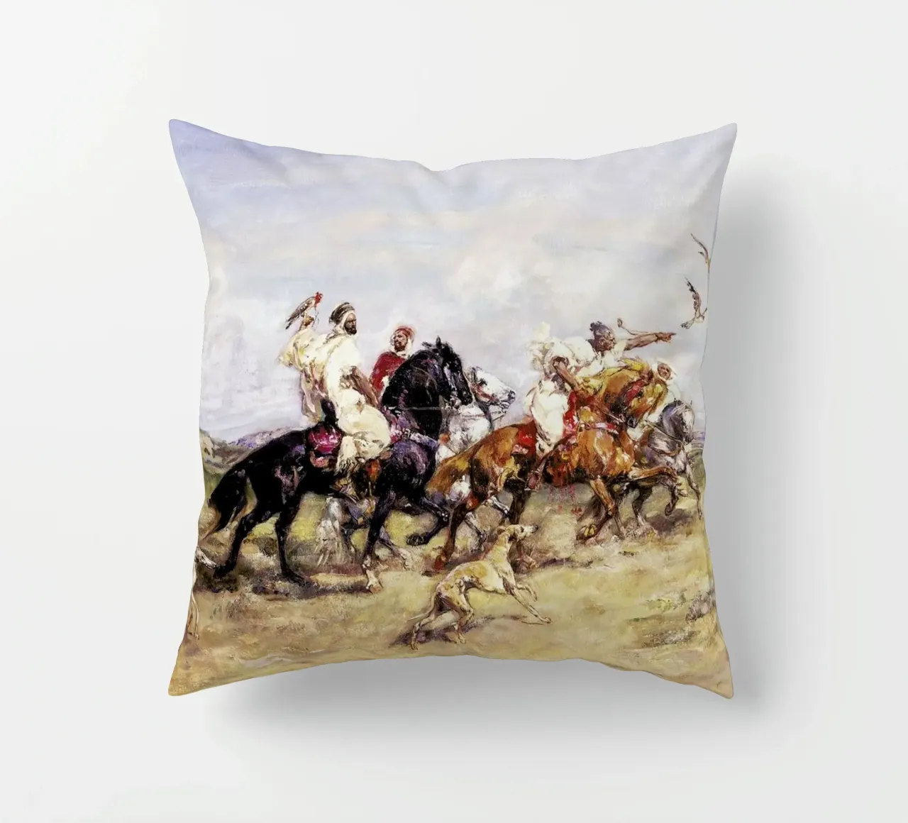 Rousseau - The Falcon Chase cuscino da ARTOTHEK