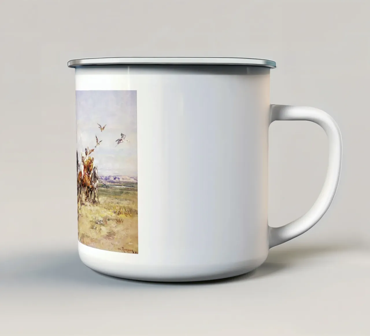 Rousseau - The Falcon Chase tazza in smalto da ARTOTHEK