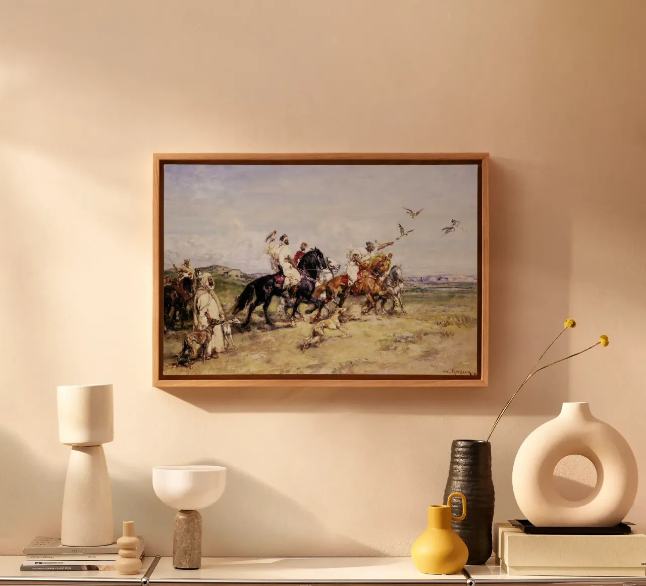 Rousseau - The Falcon Chase tela con Cornice a cassetta da ARTOTHEK