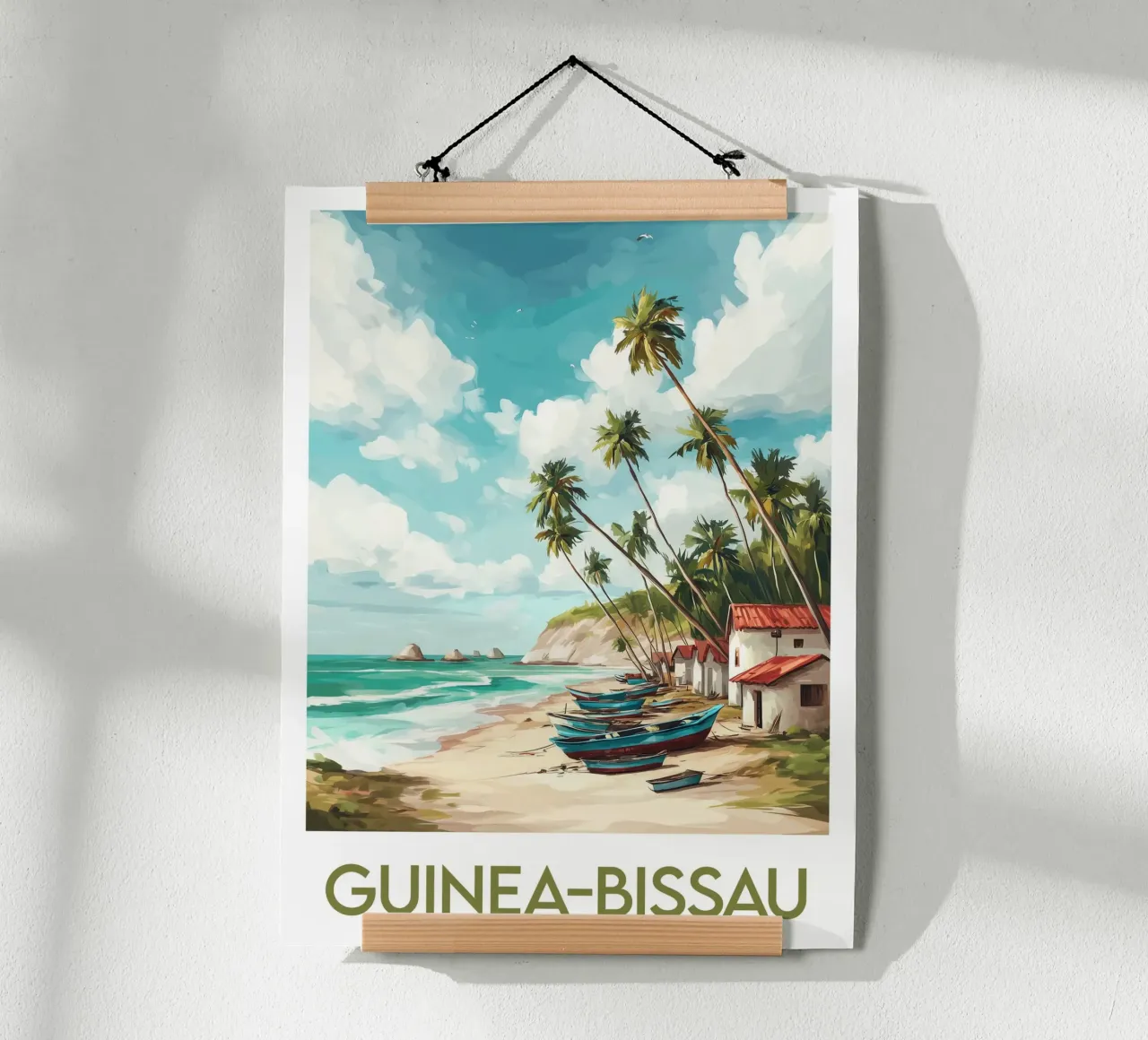 Manifesto della Guinea-Bissau poster con telaio in alluminio da Frame the World