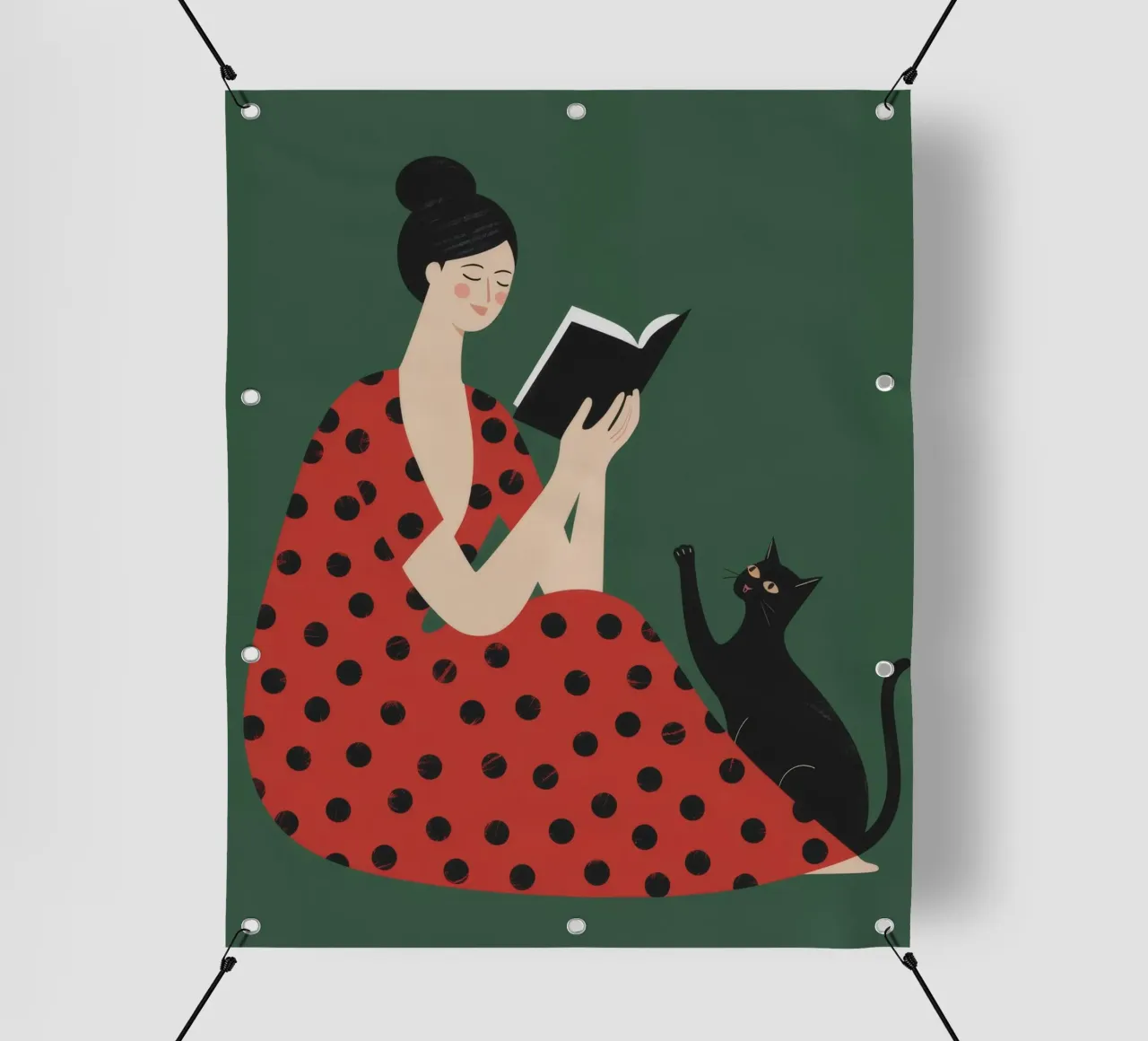 Lettura di Serenity Cat telo in pvc da Nebula Verse